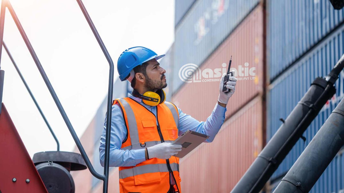 Operations officer coordinating container moves at the terminal